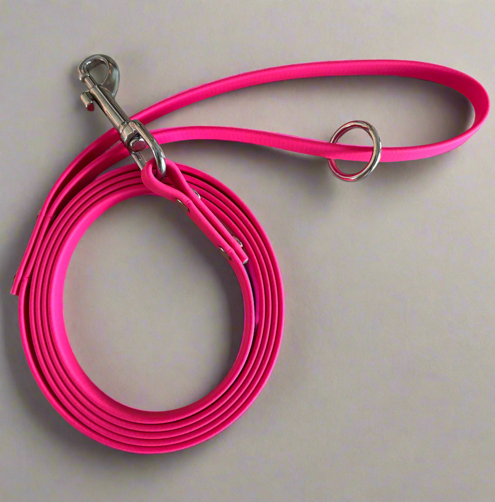 1/2" Wide 6-Foot Waterproof BioThane® Dog Leash (SMALL BREEDS)- Handmade in the USA | Maintenance-Free & Odor-Resistant