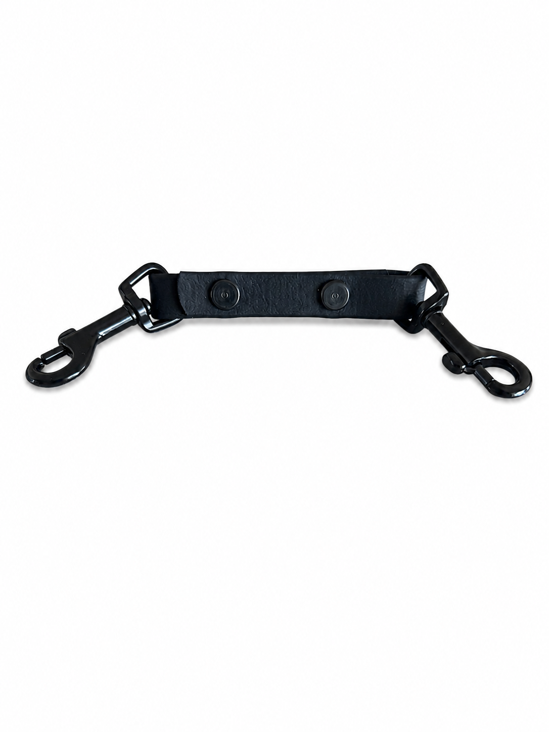 BioThane® Backup Safety Strap for Prong Collar – Black with Black Hardware