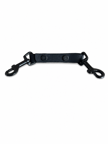 BioThane® Backup Safety Strap for Prong Collar – Black with Black Hardware