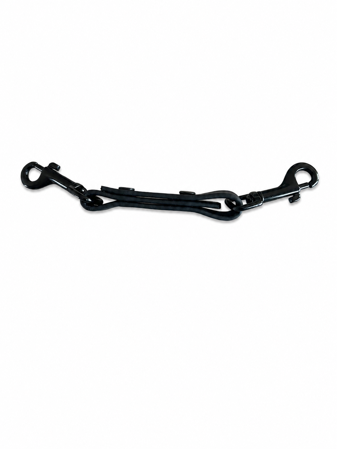BioThane® Backup Safety Strap for Prong Collar – Black with Black Hardware