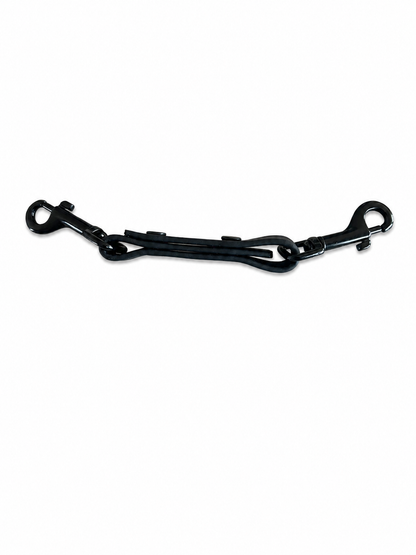BioThane® Backup Safety Strap for Prong Collar – Black with Black Hardware